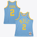 Los Angeles Lakers Mitchell & Ness Derek Fisher 2001 Swingman Authentic Jersey - Columbia Blue