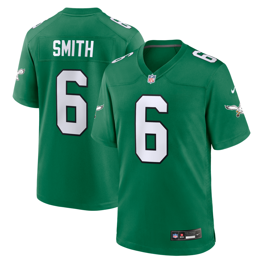 Philadelphia Eagles DeVonta Smith Nike Kelly Green Alternate Game Player Jersey