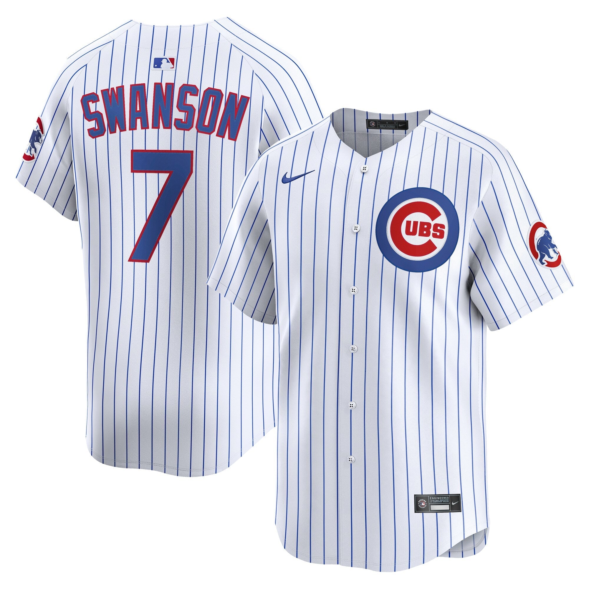 Chicago Cubs Dansby Swanson Nike White Home Limited Player Jersey