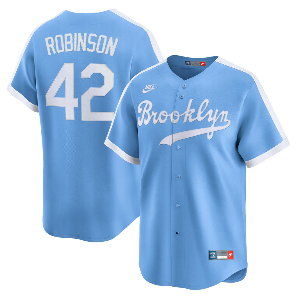Brooklyn Dodgers Jackie Robinson Nike Light Blue Cooperstown Collection Limited Jersey