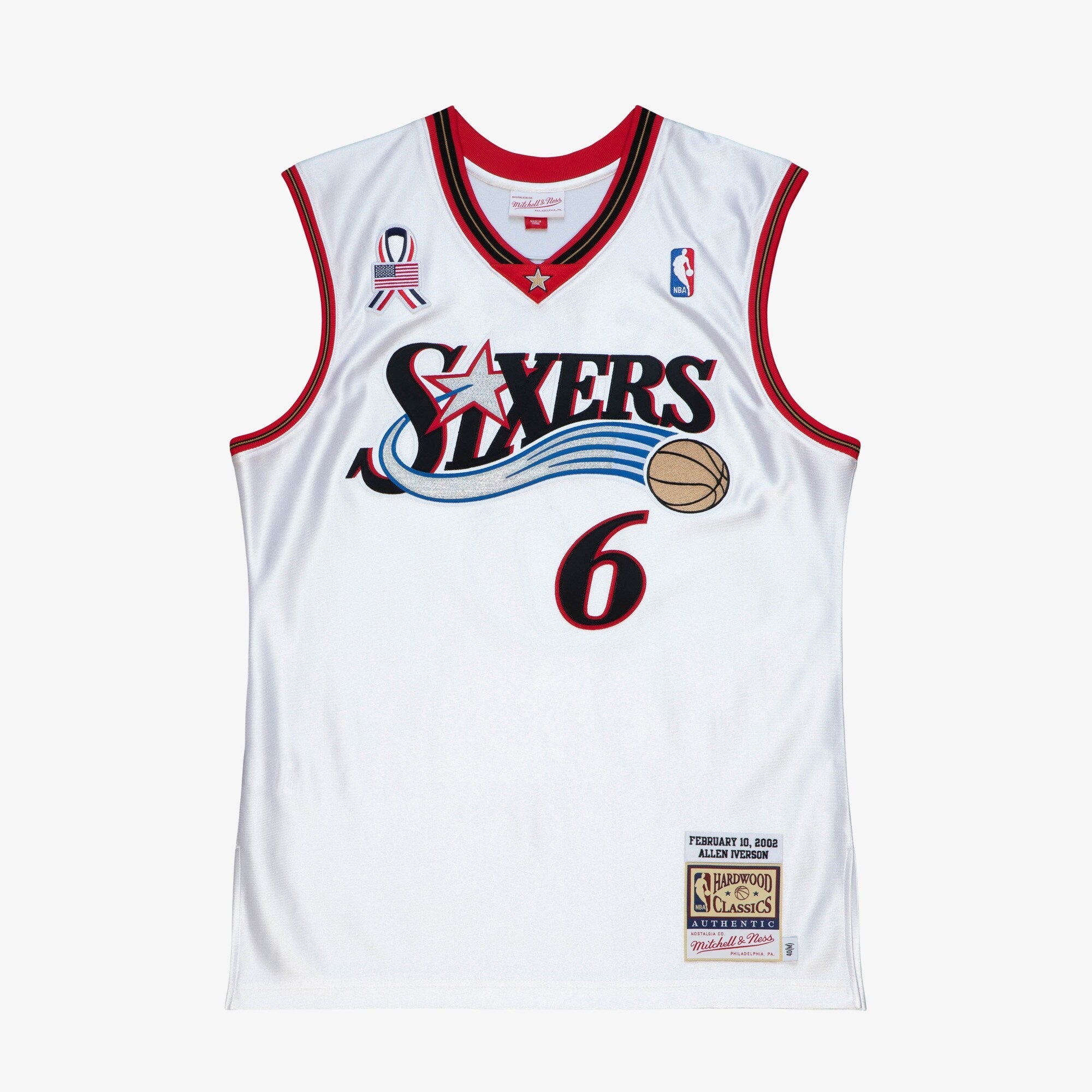 Philadelphia 76ers Mitchell & Ness Allen Iverson 2002 All-Star East Authentic Jersey - White