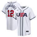 USA Baseball Kyle Schwarber Nike White 2026 World Baseball Classic Home Stadium Jersey