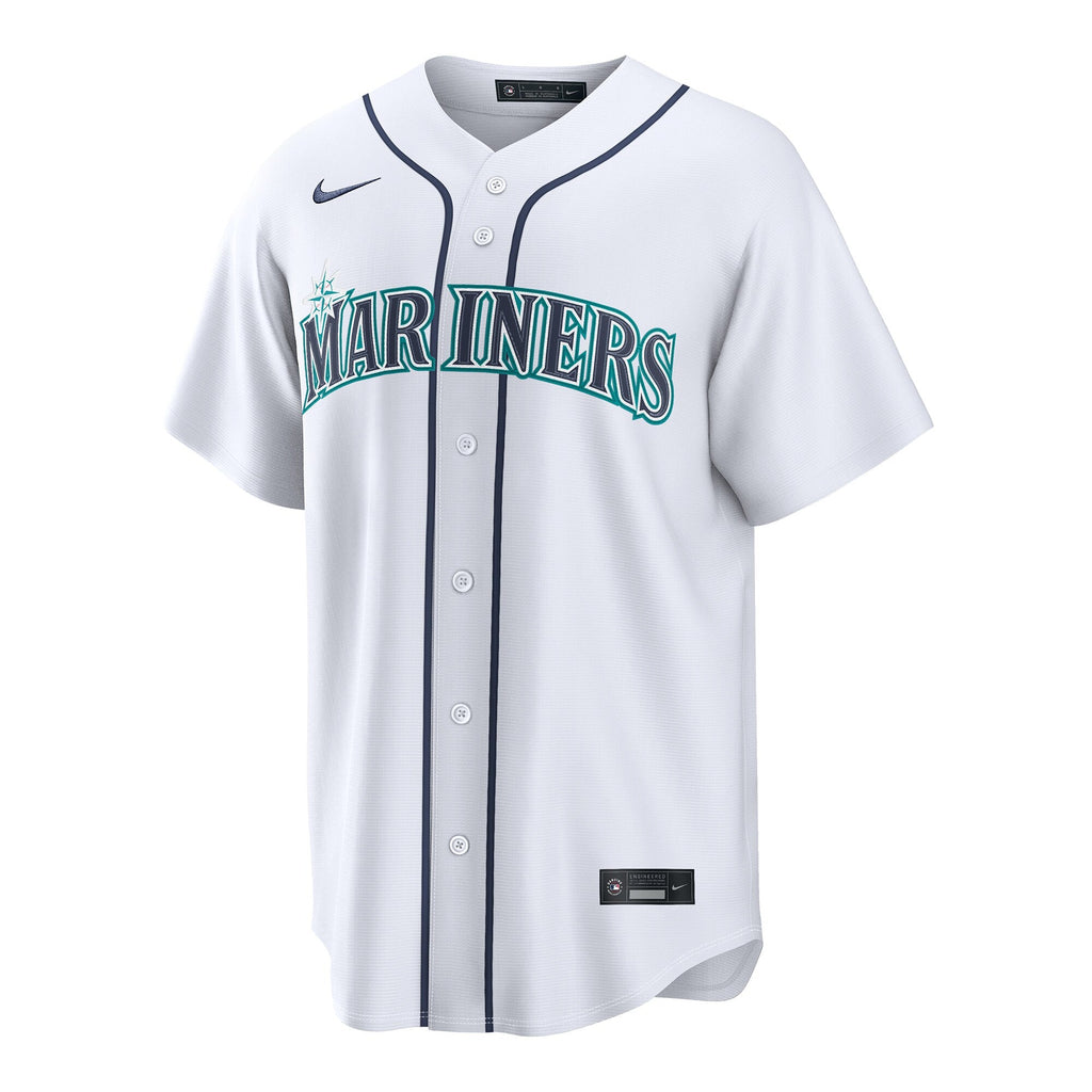 Seattle Mariners Logan Gilbert Nike White Home Replica Jersey