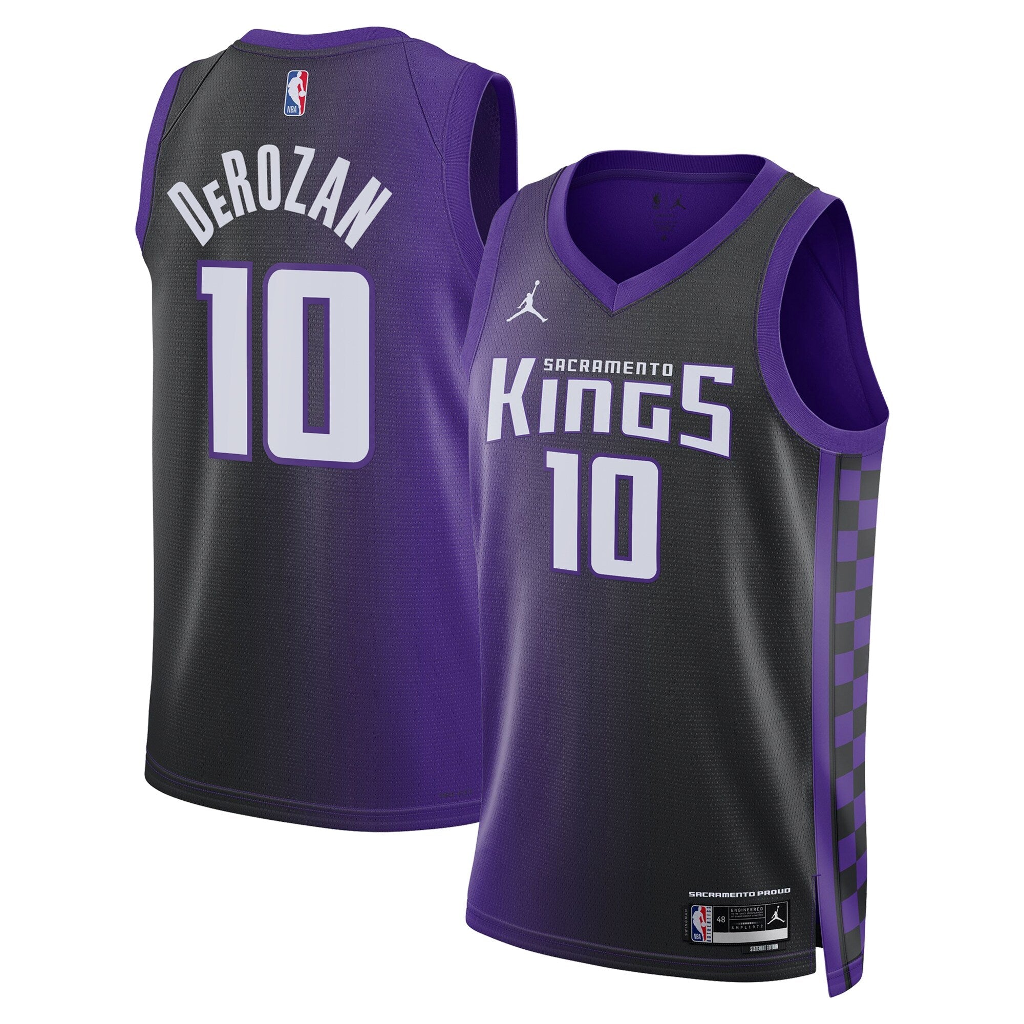 Sacramento Kings Jordan Brand Statement Edition Swingman Jersey - Purple - DeMar DeRozan