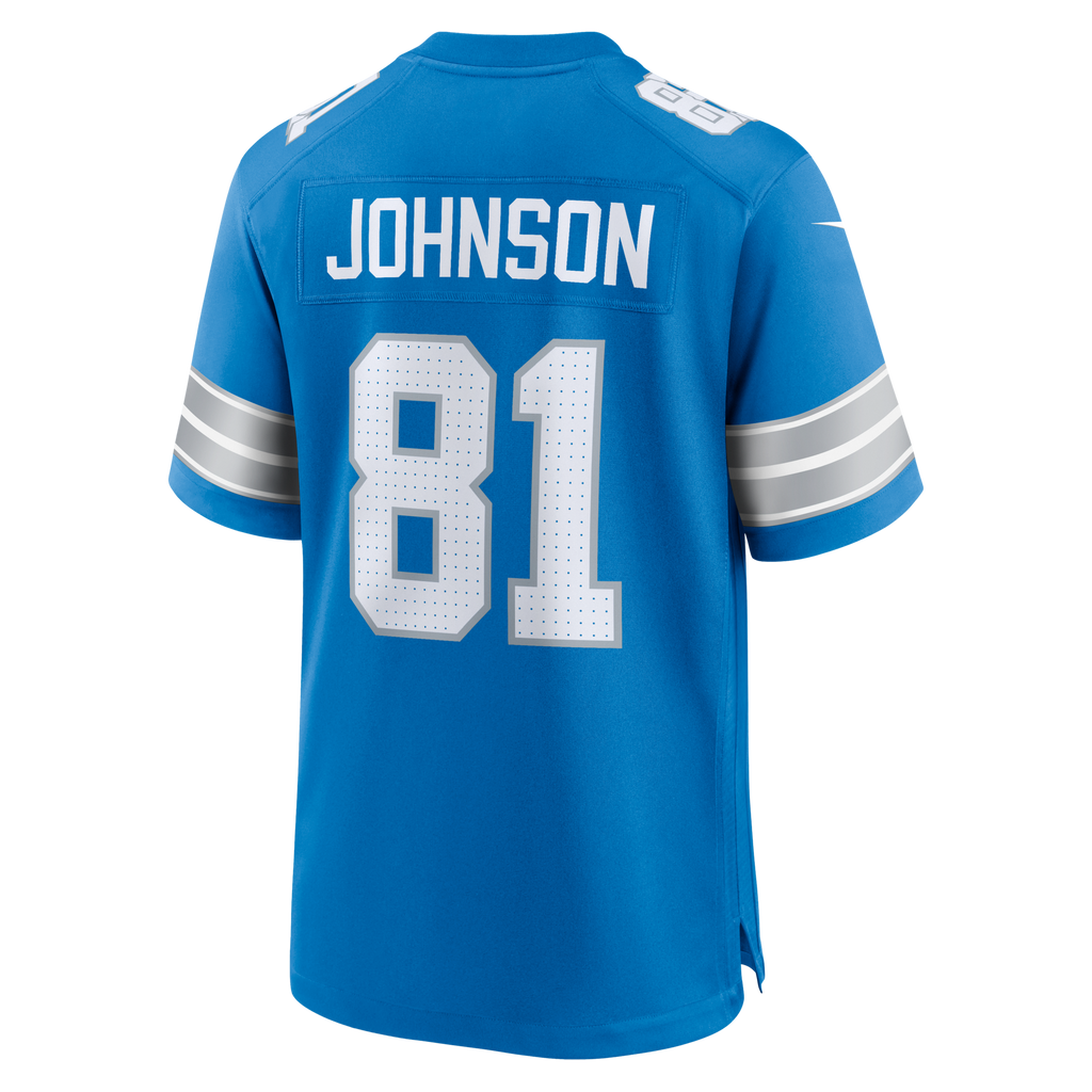 Detroit Lions Calvin Johnson Nike Blue Team Retired Game Jersey