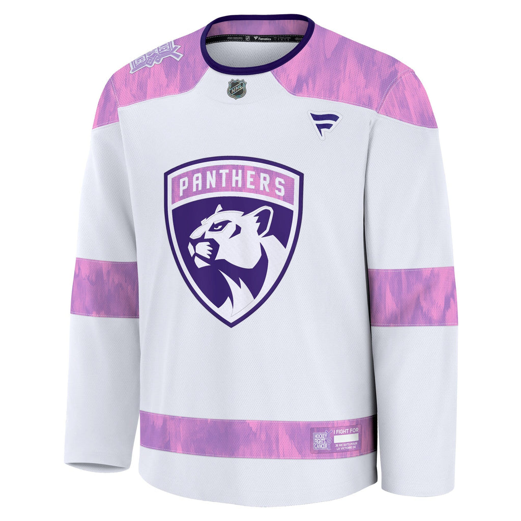 Florida Panthers Fanatics White 2024 Hockey Fights Cancer Practice Jersey