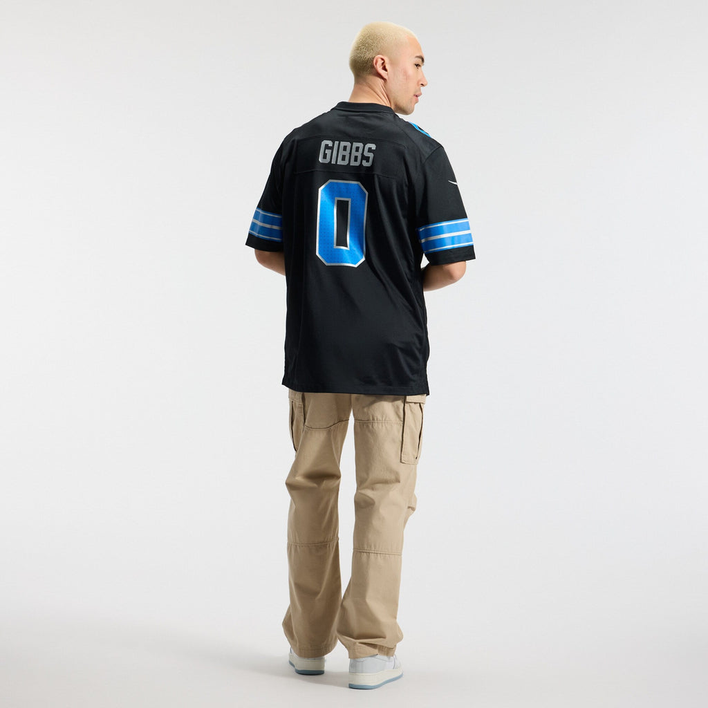 Detroit Lions Jahmyr Gibbs Nike Black 2nd Alternate Game Player Jersey
