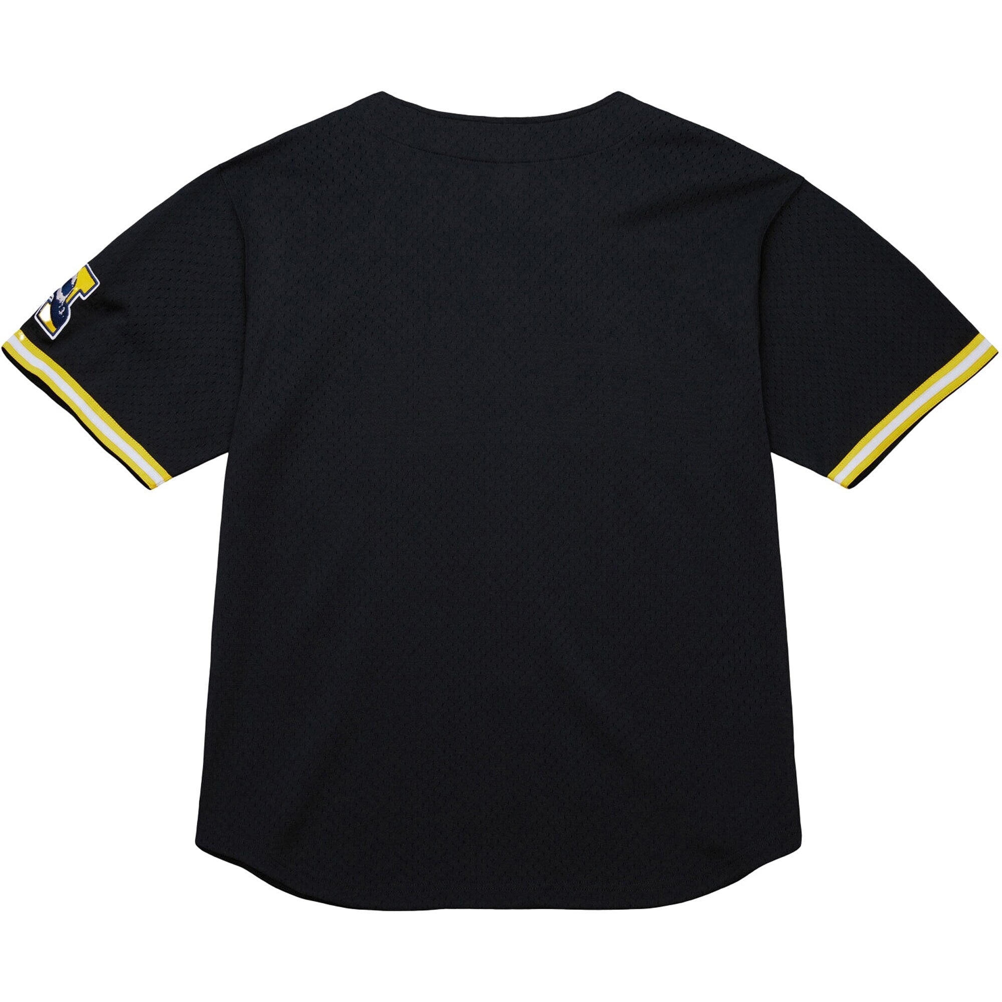 Mitchell & Ness Black Michigan Wolverines On The Clock Full-Button Fashion Jersey