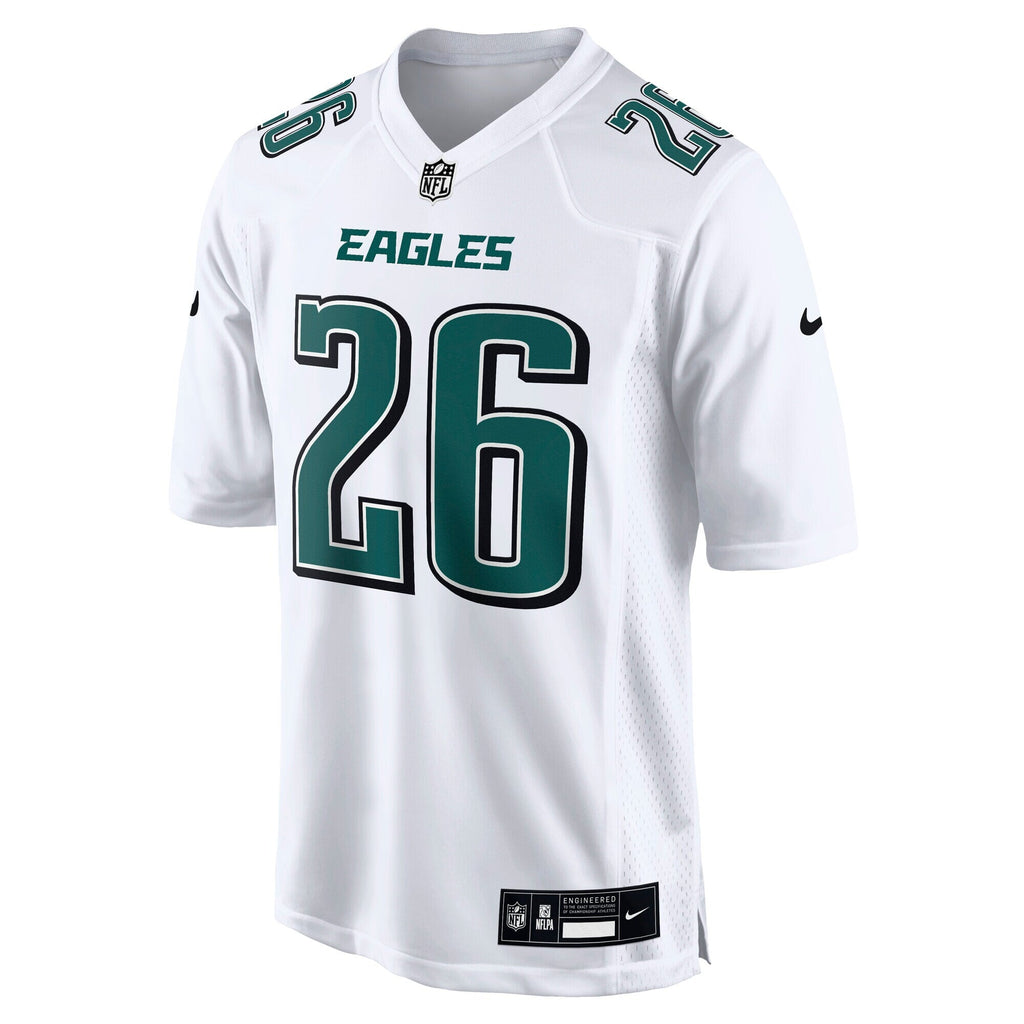 Philadelphia Eagles Saquon Barkley Nike Tundra White Fashion Game Jersey