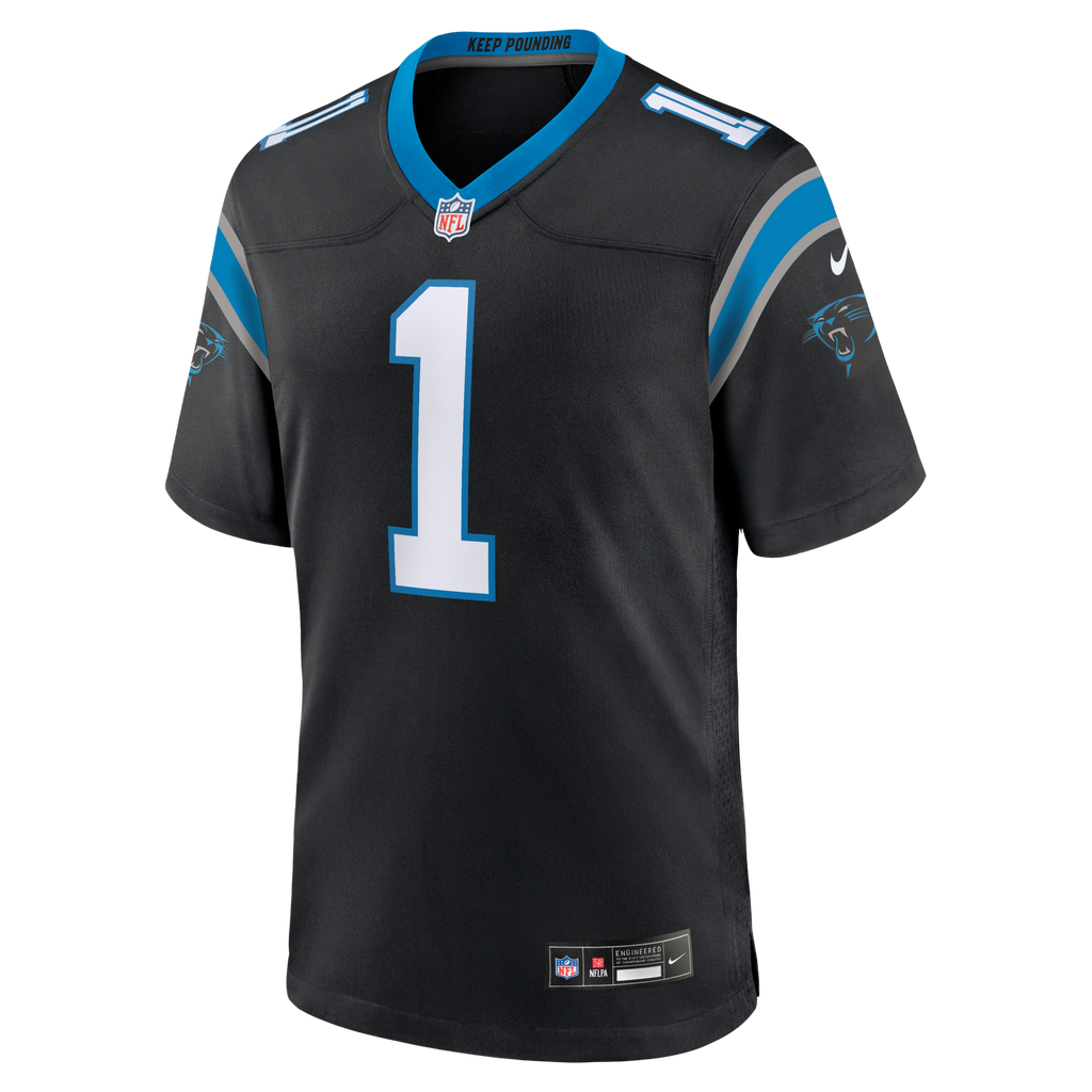 Carolina Panthers Cam Newton Nike Black Team Retired Game Jersey