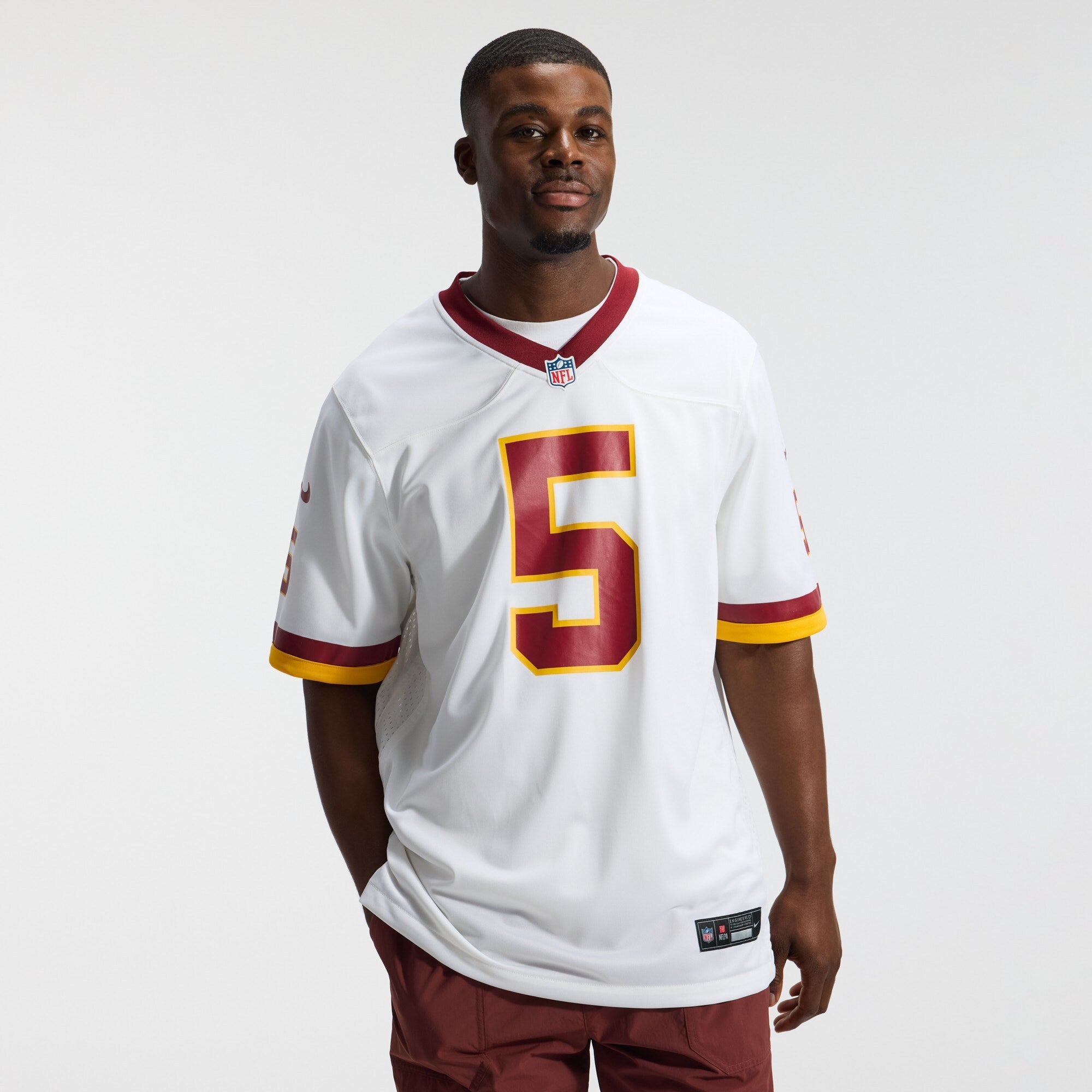 Washington Commanders Jayden Daniels Nike White Game Super Bowl Era Jersey