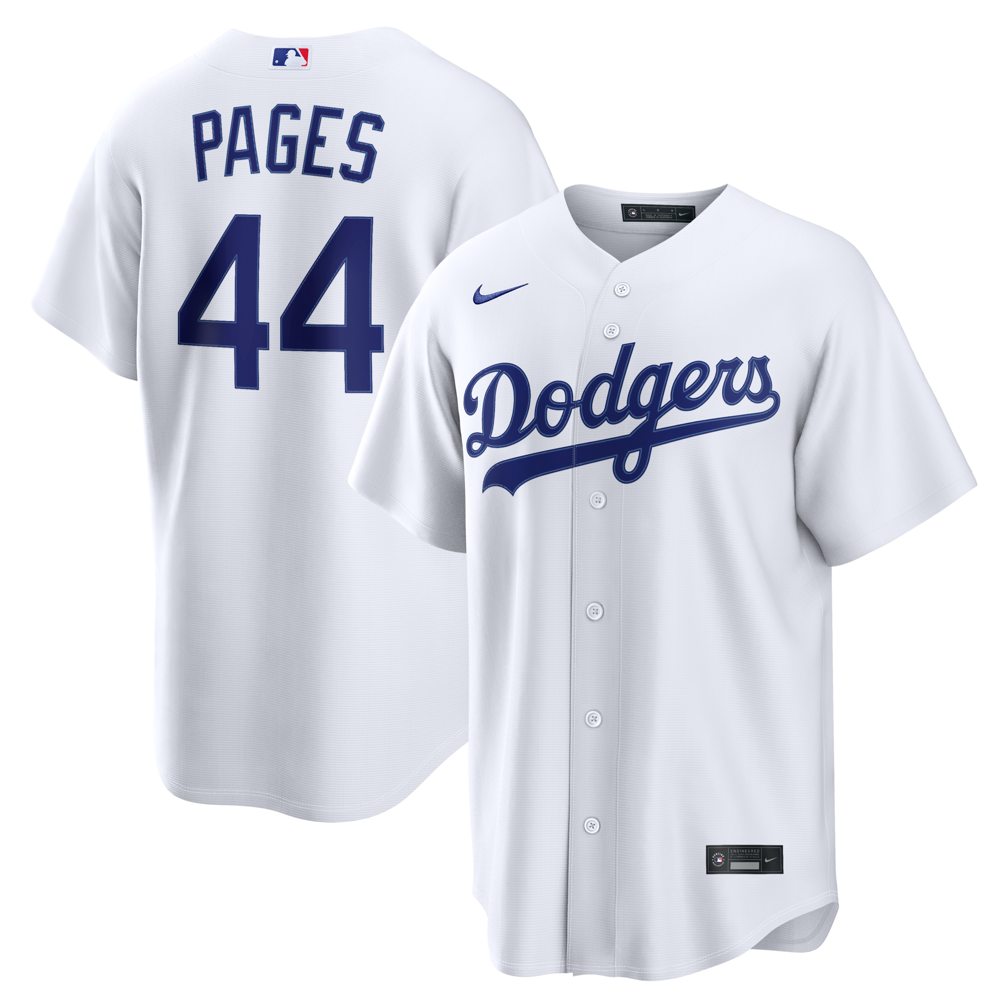 Los Angeles Dodgers Andy Pages Nike White Home Replica Jersey