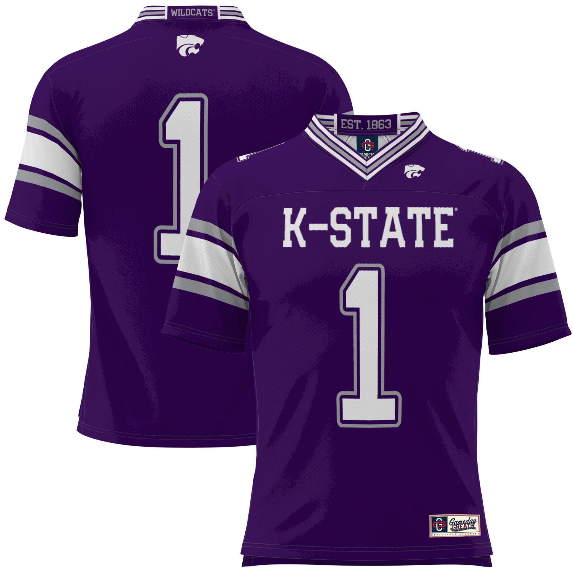 GameDay Greats #1 Purple Kansas State Wildcats Football Jersey