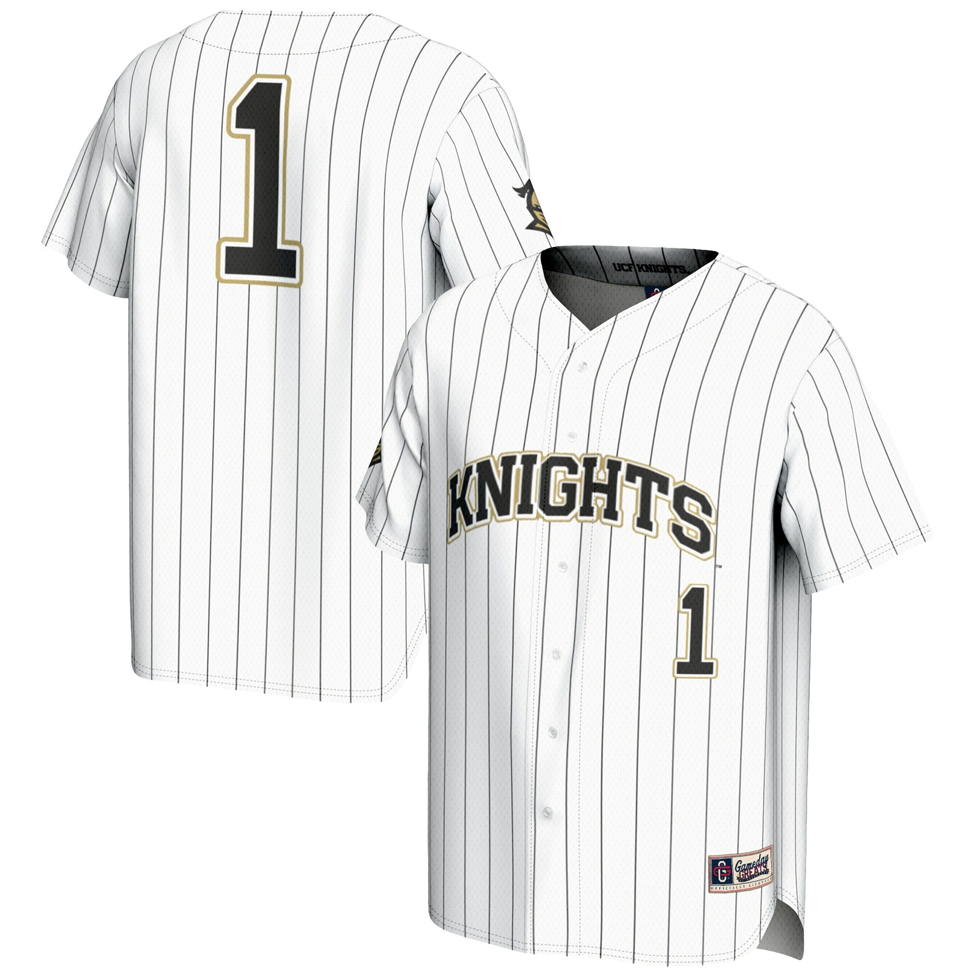 GameDay Greats #1 White UCF Knights Lightweight Baseball Jersey