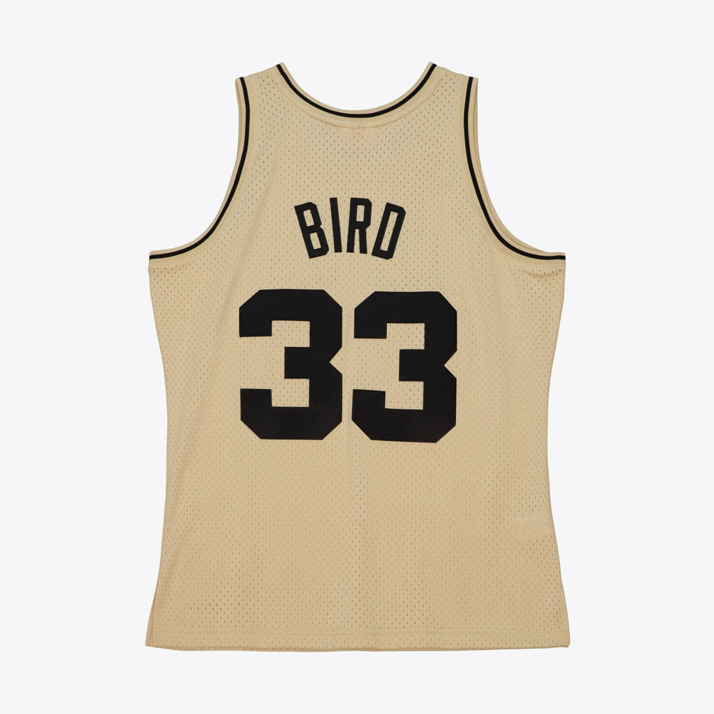 Boston Celtics Mitchell & Ness Larry Bird 1985 Swingman Jersey - Khaki