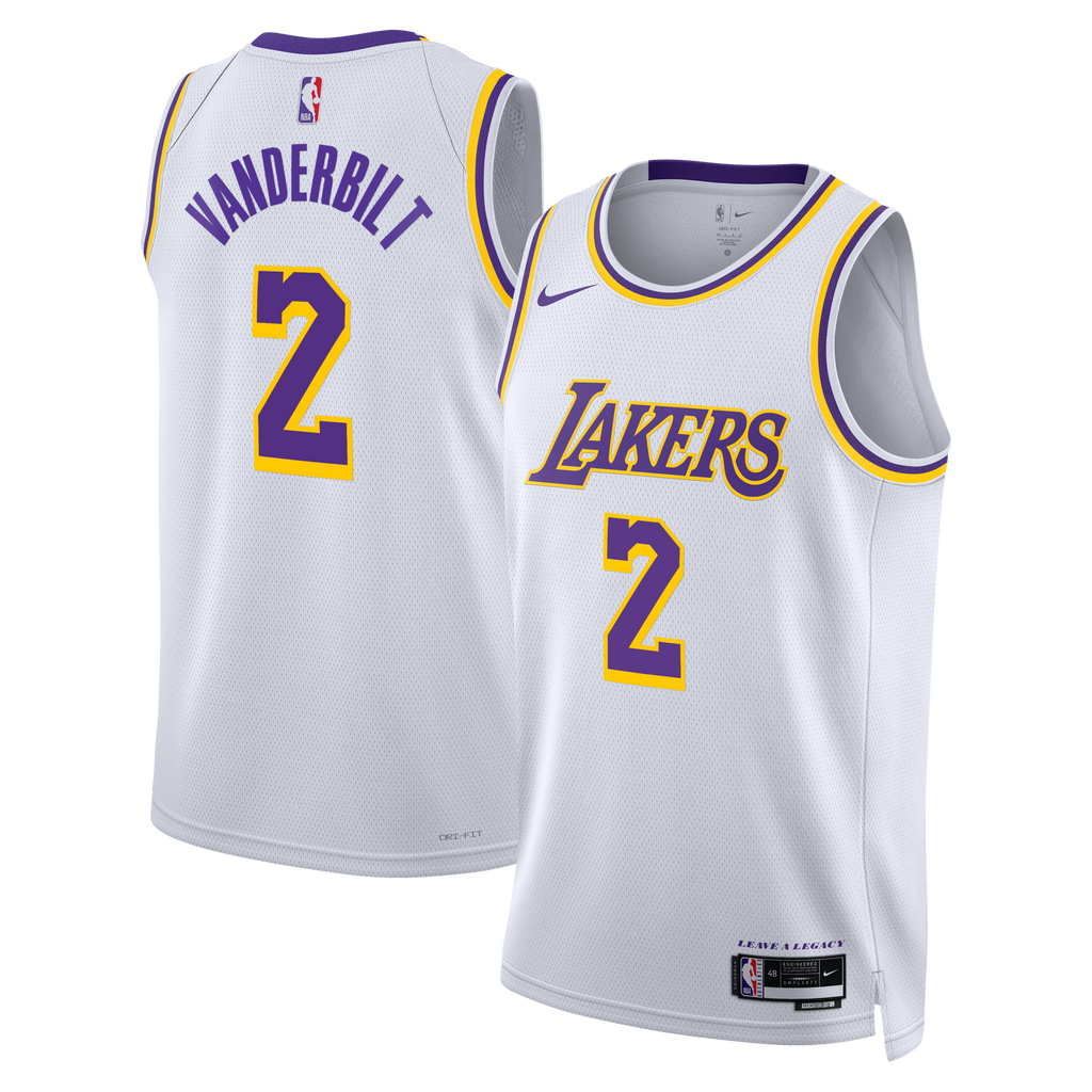 Los Angeles Lakers Nike Association Edition Swingman Jersey - White - Jarred Vanderbilt