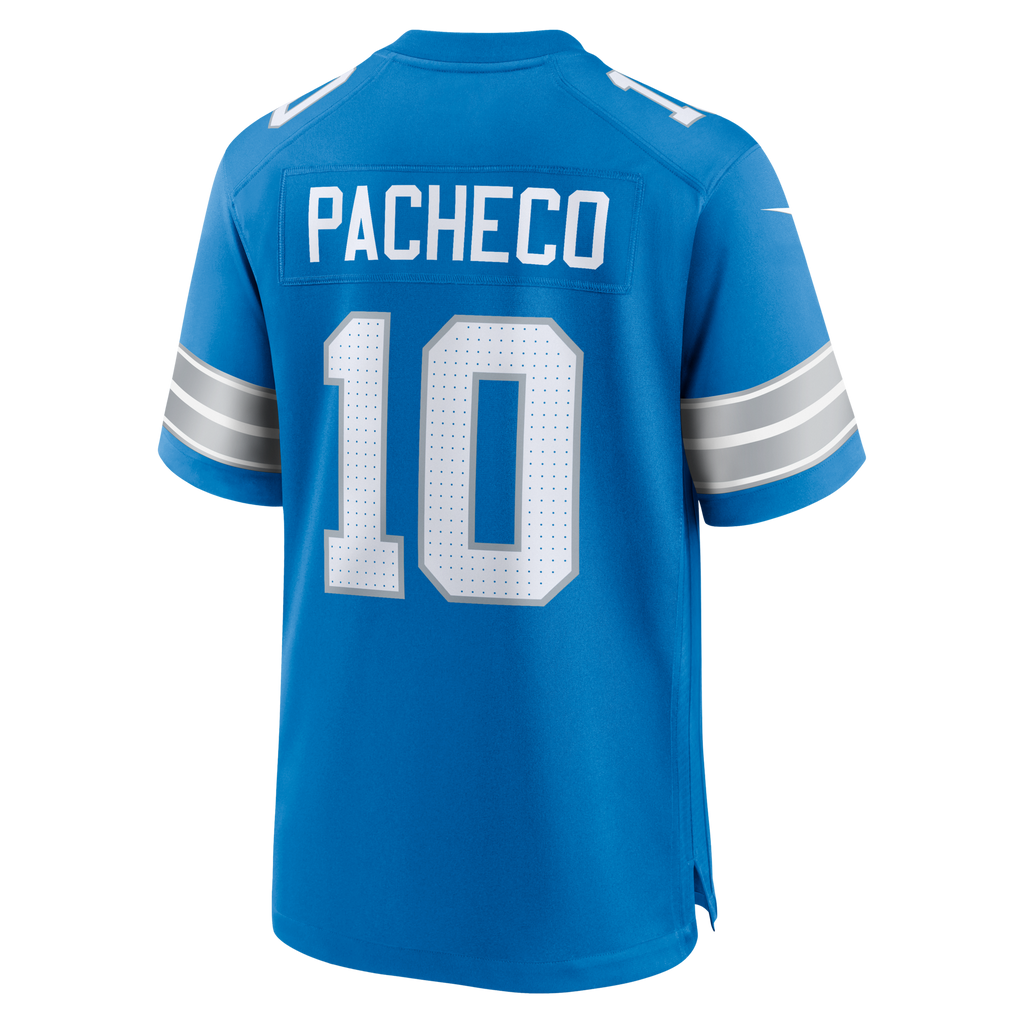 Detroit Lions Isiah Pacheco Nike Blue Team Game Jersey