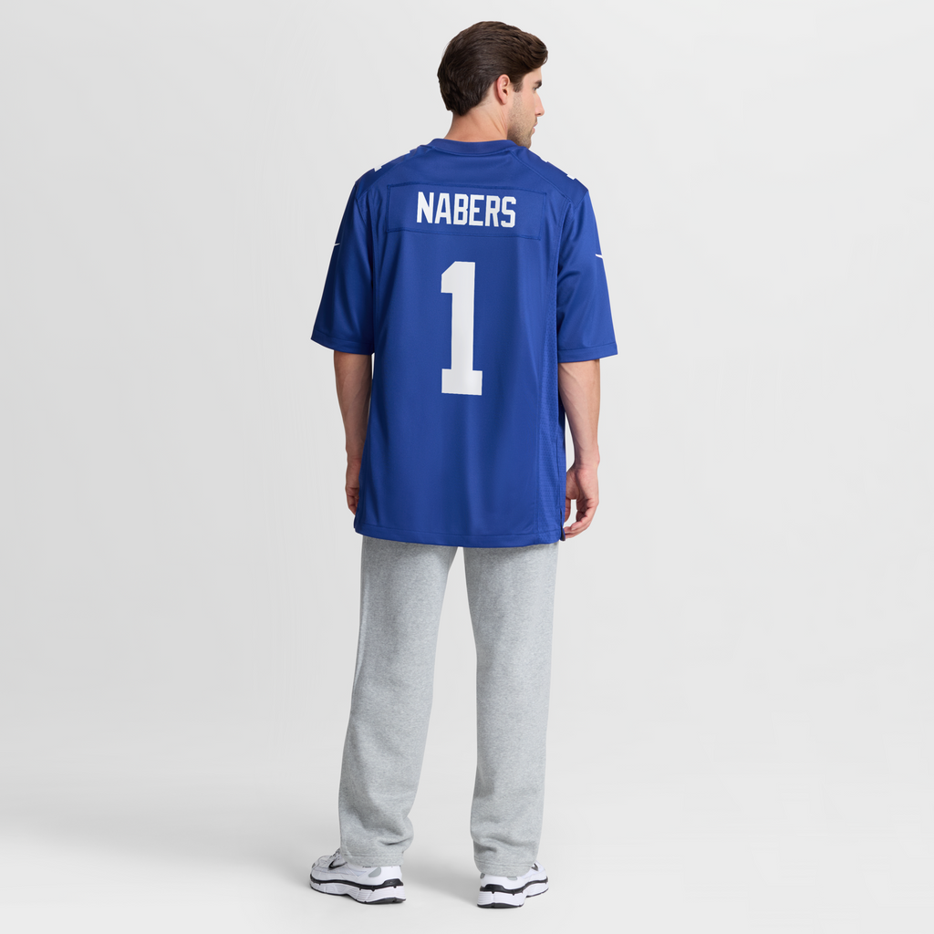 New York Giants Malik Nabers Nike Royal Player Game Jersey