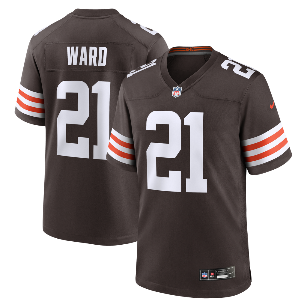 Cleveland Browns Denzel Ward Nike Brown Player Game Jersey