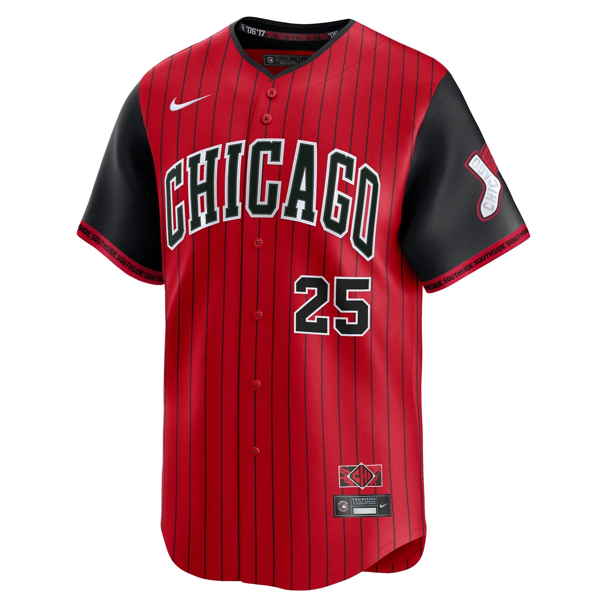 Chicago White Sox Andrew Vaughn Nike Red/Black 2025 City Connect Limited Player Jersey