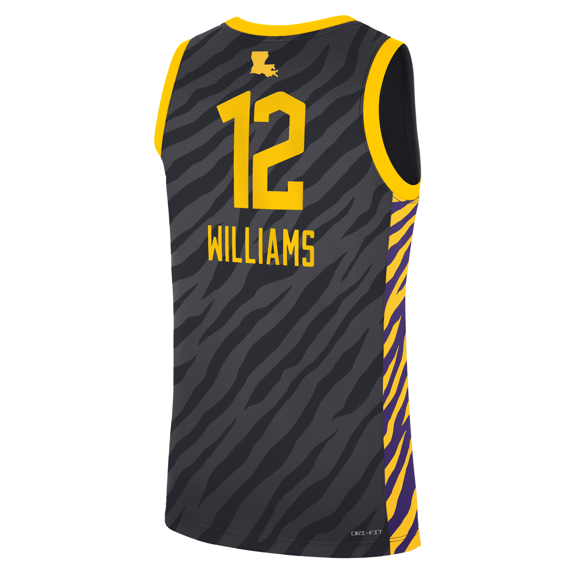 Nike Mikaylah Williams Anthracite LSU Tigers Replica Basketball Jersey