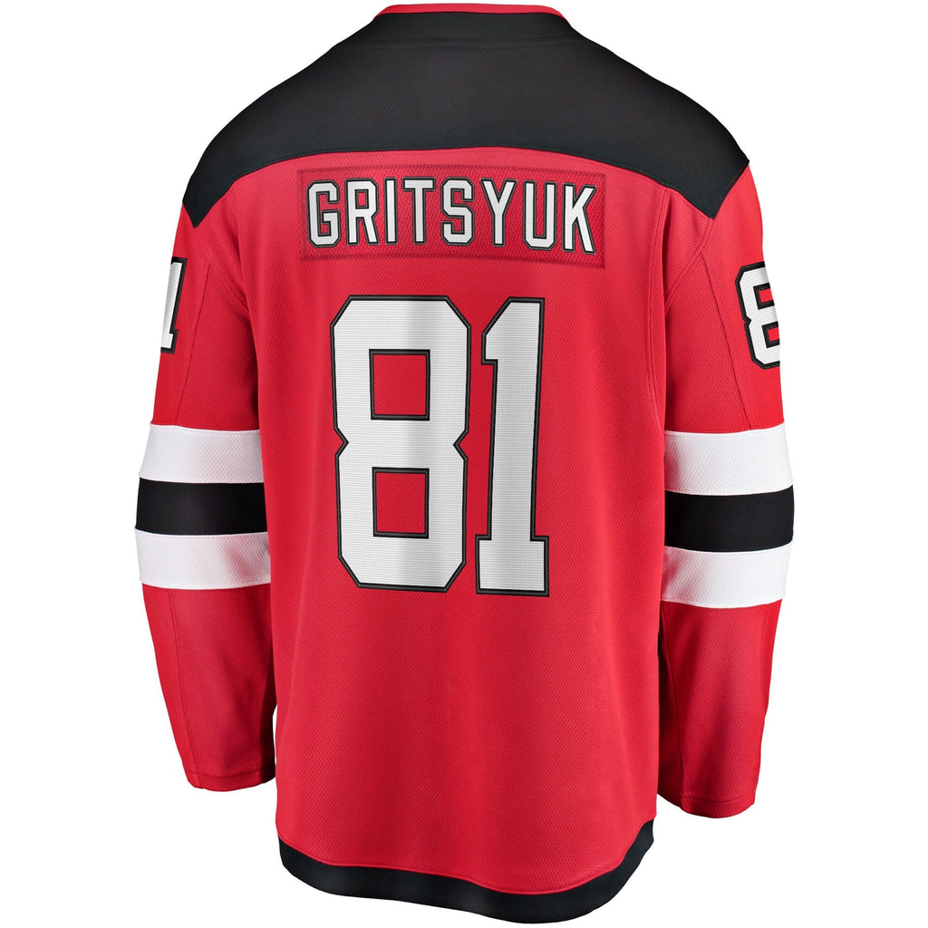 New Jersey Devils Arseny Gritsyuk Fanatics Red Home Breakaway Jersey