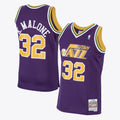 Utah Jazz Karl Malone 1991 Hardwood Classics Road Swingman Jersey by Mitchell & Ness - Purple -