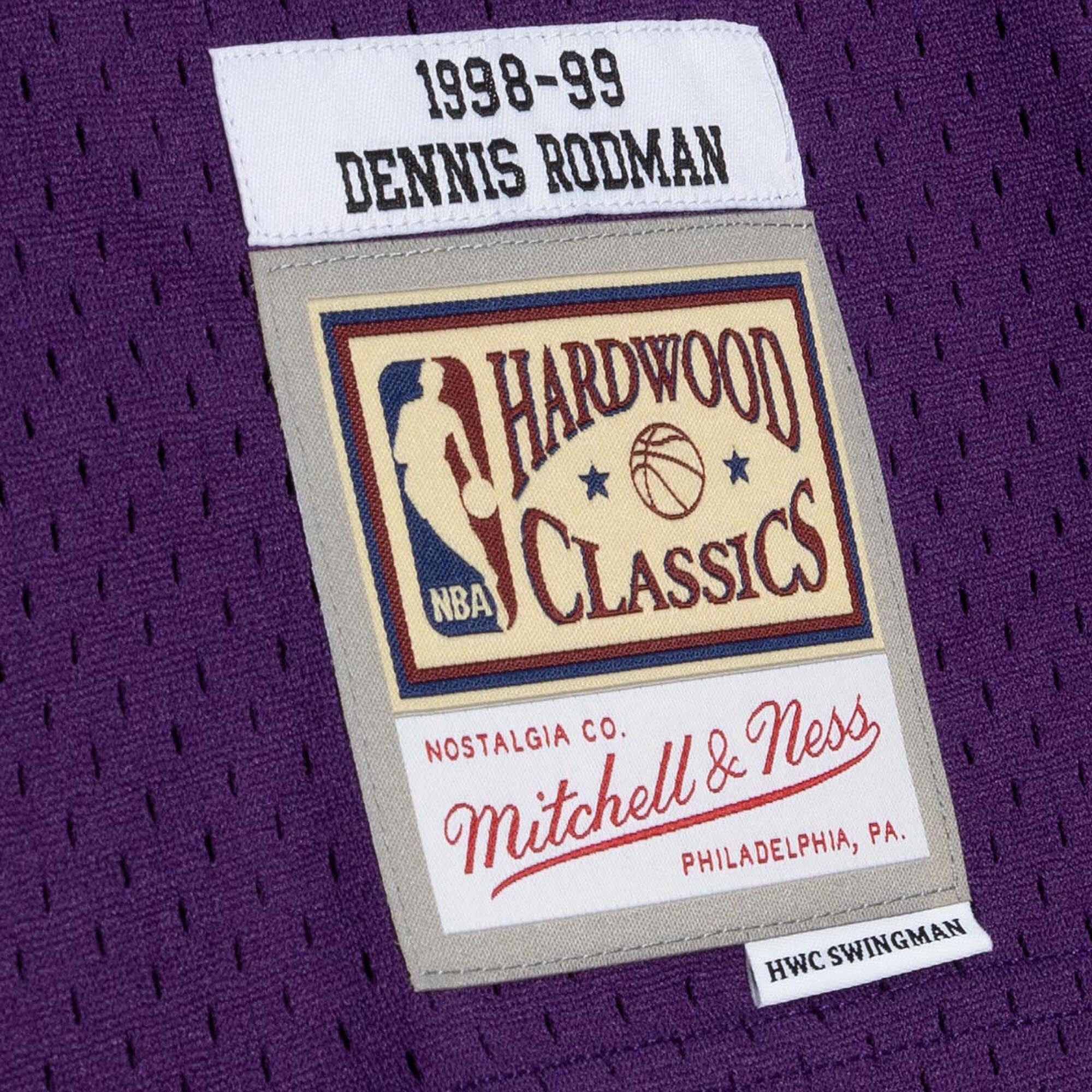 Los Angeles Lakers Mitchell & Ness Dennis Rodman 1998 Road Authentic Jersey - Purple