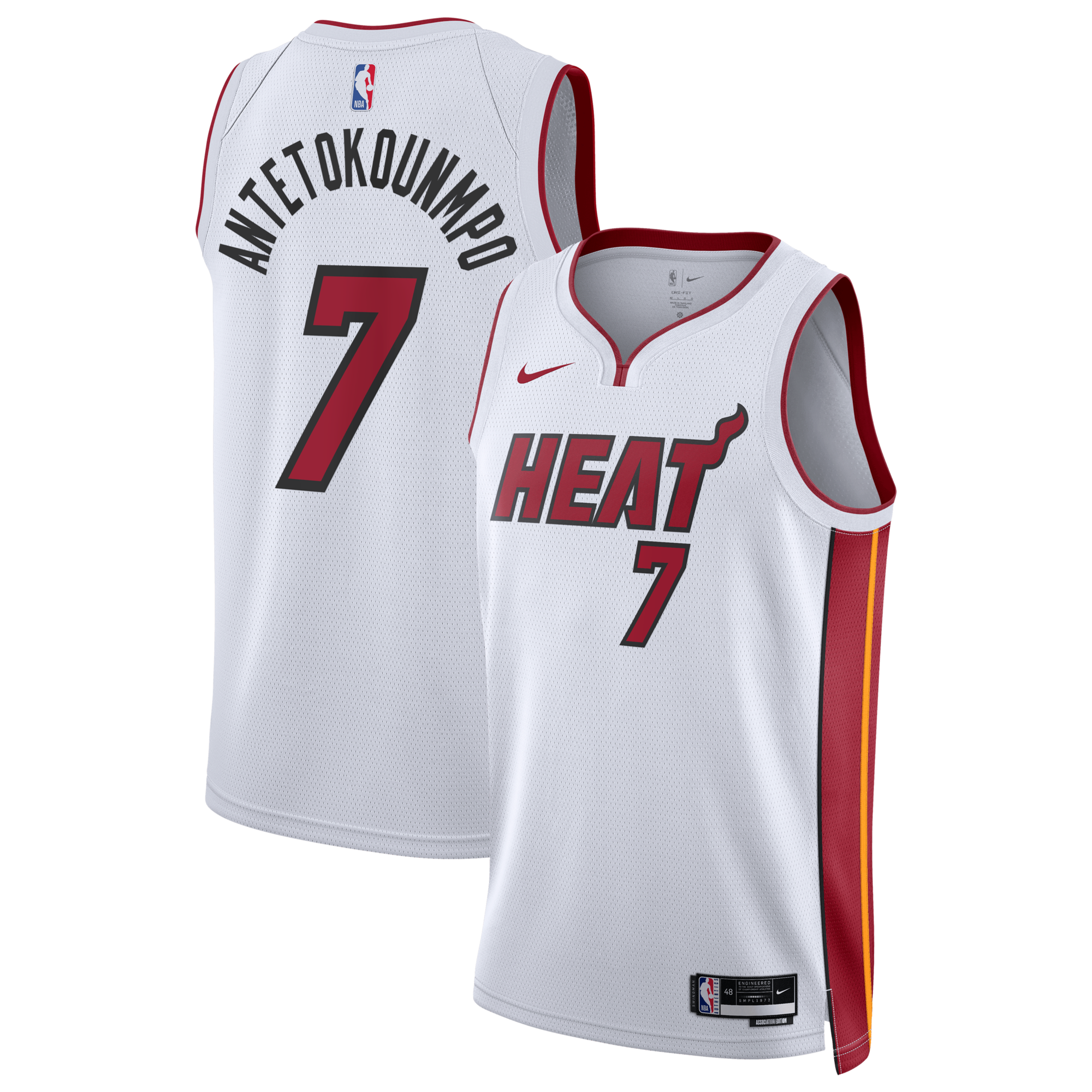 Miami Heat Nike Association Edition Swingman Jersey - White - Giannis Antetokounmpo