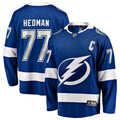 Tampa Bay Lightning Victor Hedman Fanatics Blue Home Captain Patch Breakaway Jersey
