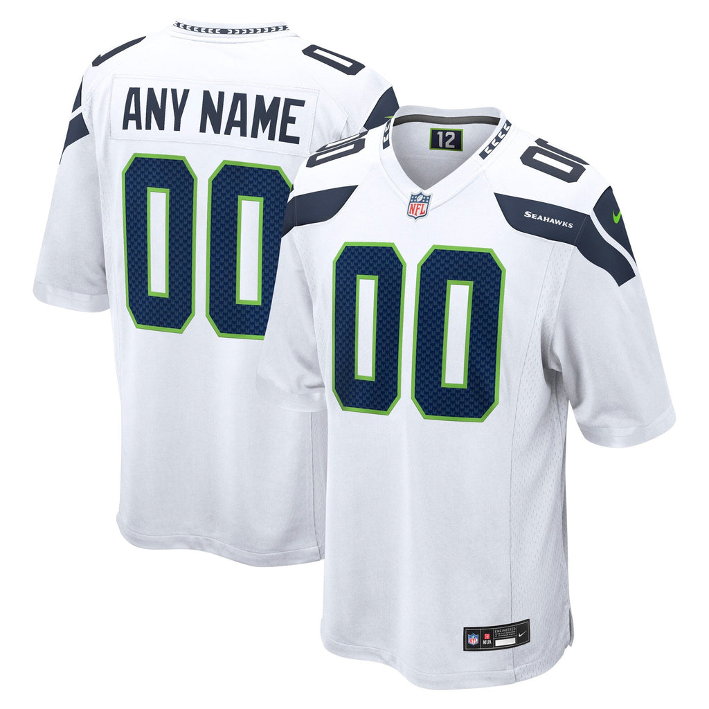 Seattle Seahawks Nike White Custom Game Jersey