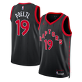 Toronto Raptors Jordan Brand Statement Edition Swingman Jersey - Black - Jakob Poeltl
