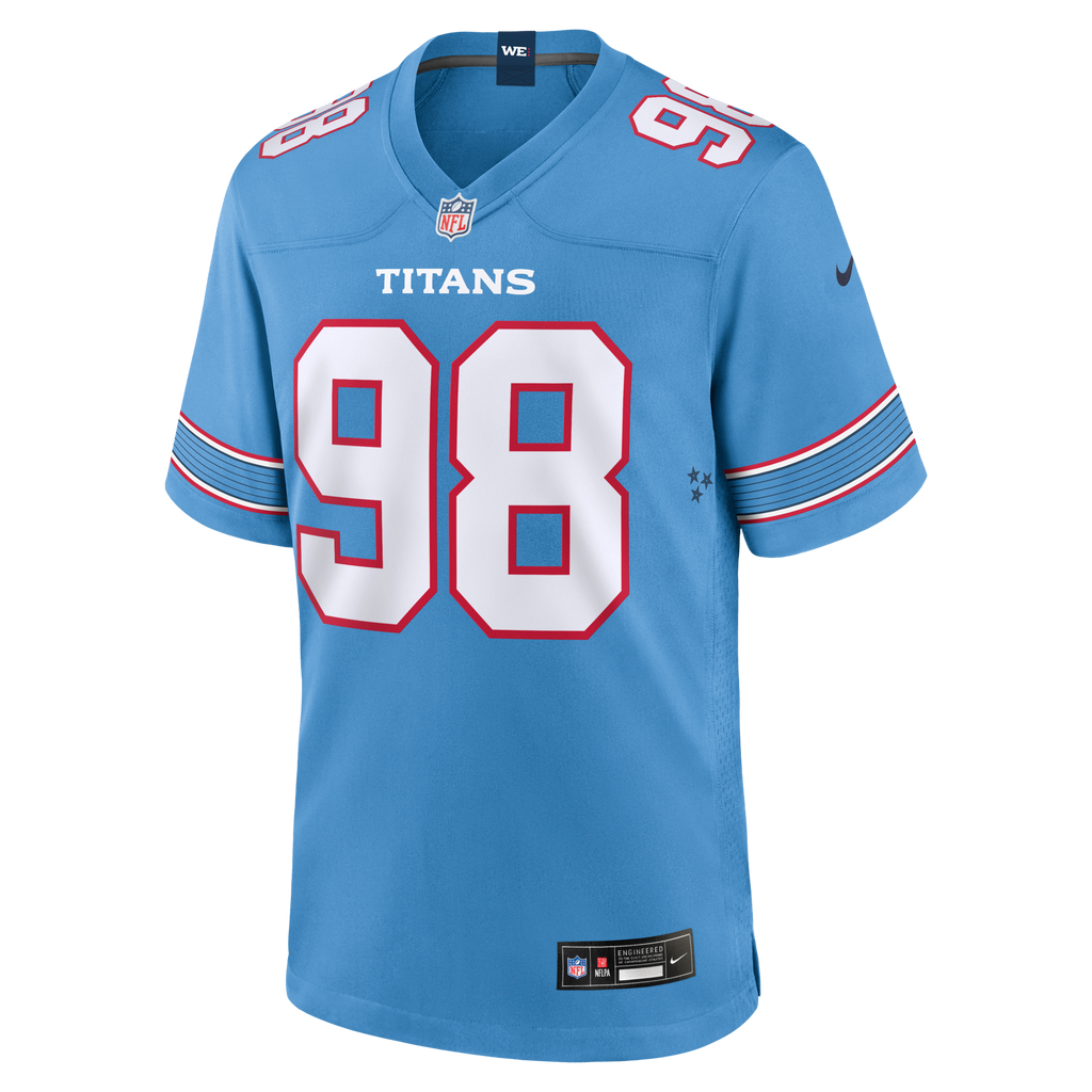 Tennessee Titans Jeffery Simmons Nike Light Blue Game Jersey