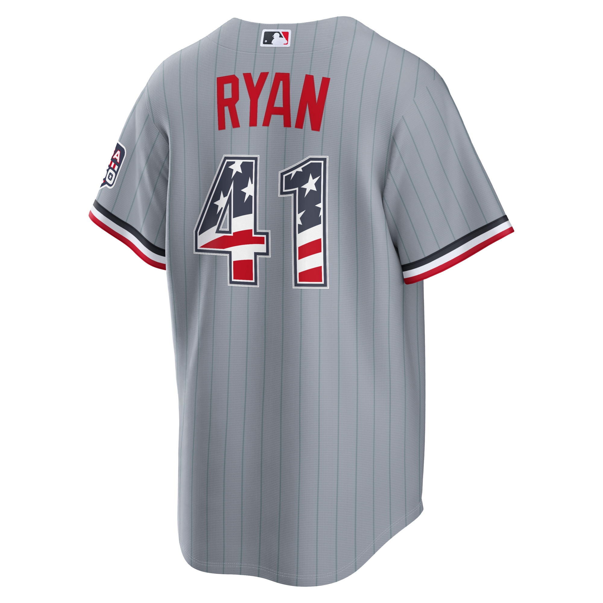 Fourth of July Minnesota Twins Joe Ryan Nike Gray USA 250 Stadium Jersey