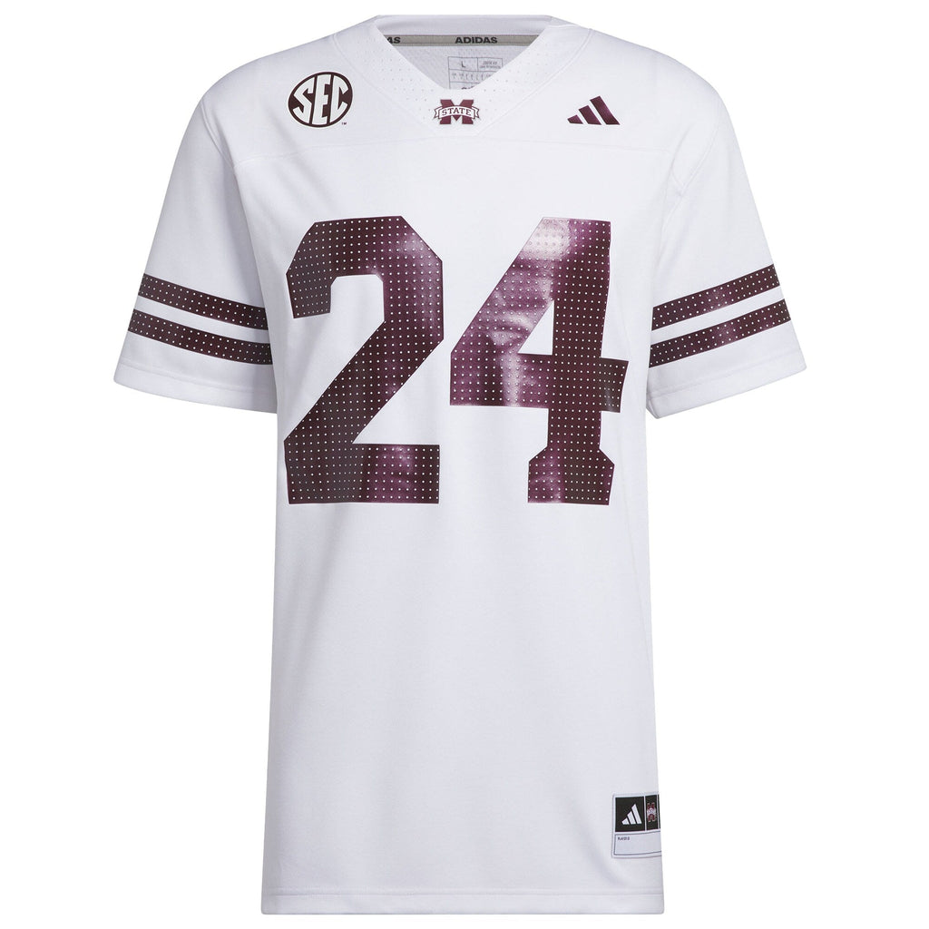 adidas White Mississippi State Bulldogs White Out Jersey