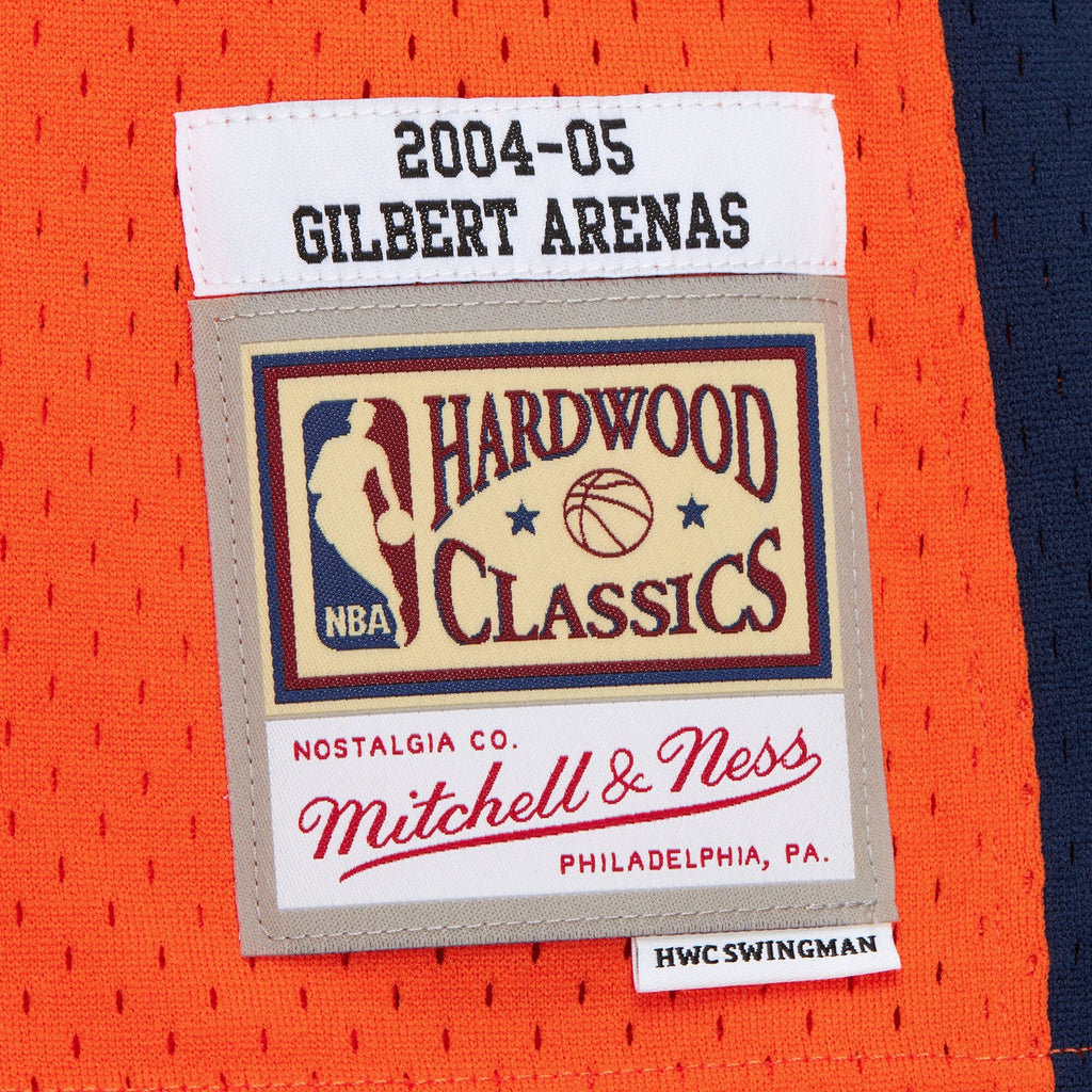 Washington Bullets Mitchell & Ness Gilbert Arenas 2004 Alternate Authentic Jersey - Orange
