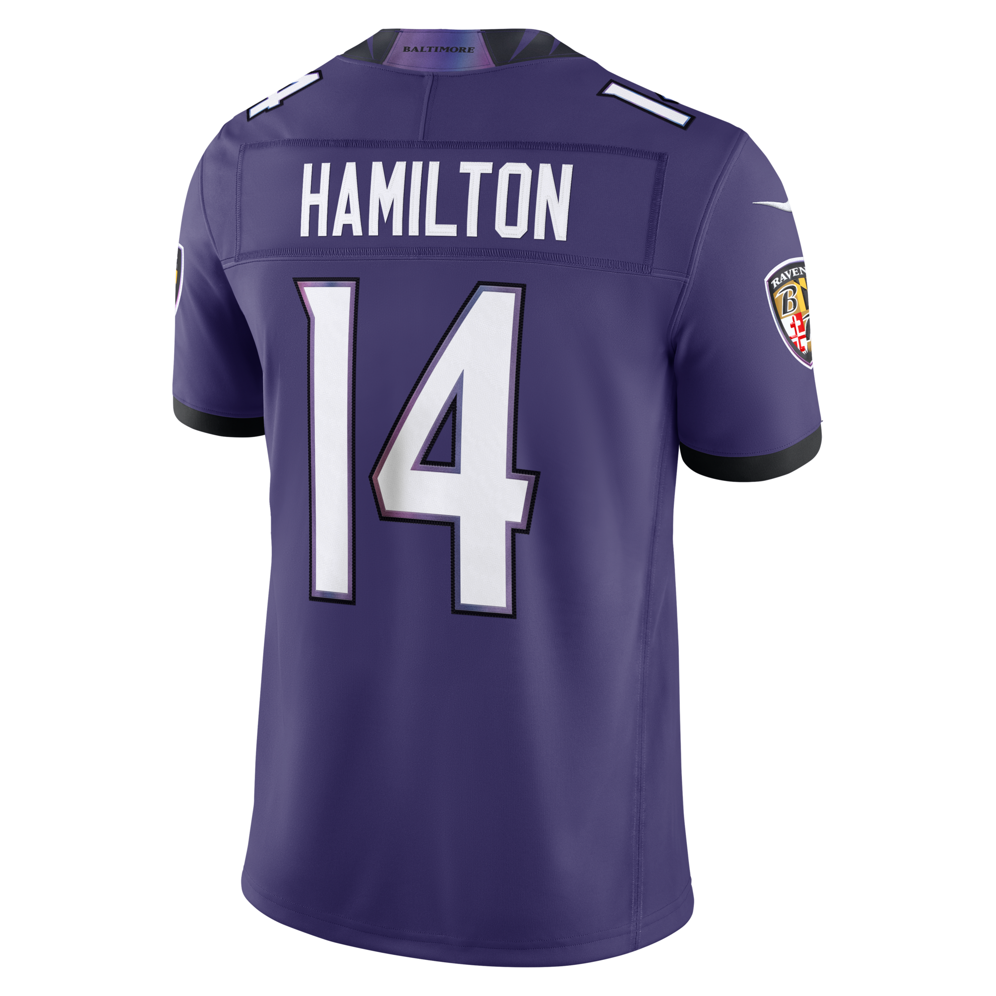 Baltimore Ravens Kyle Hamilton Nike Purple Team Vapor F.U.S.E. Stitched Limited Jersey