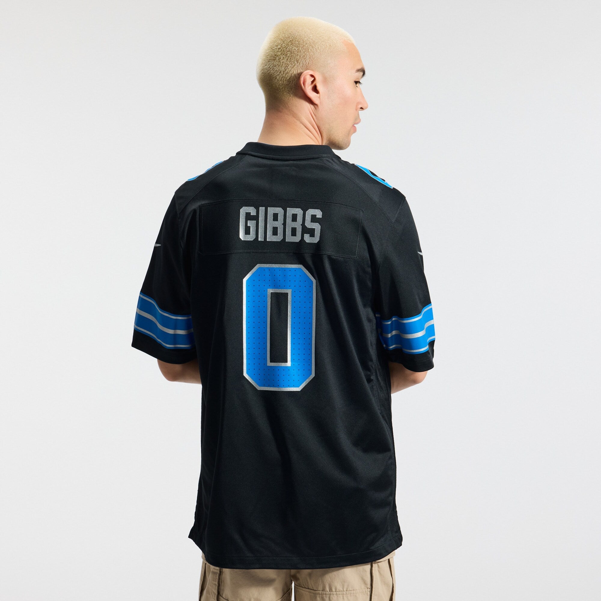 Detroit Lions Jahmyr Gibbs Nike Black 2nd Alternate Game Player Jersey