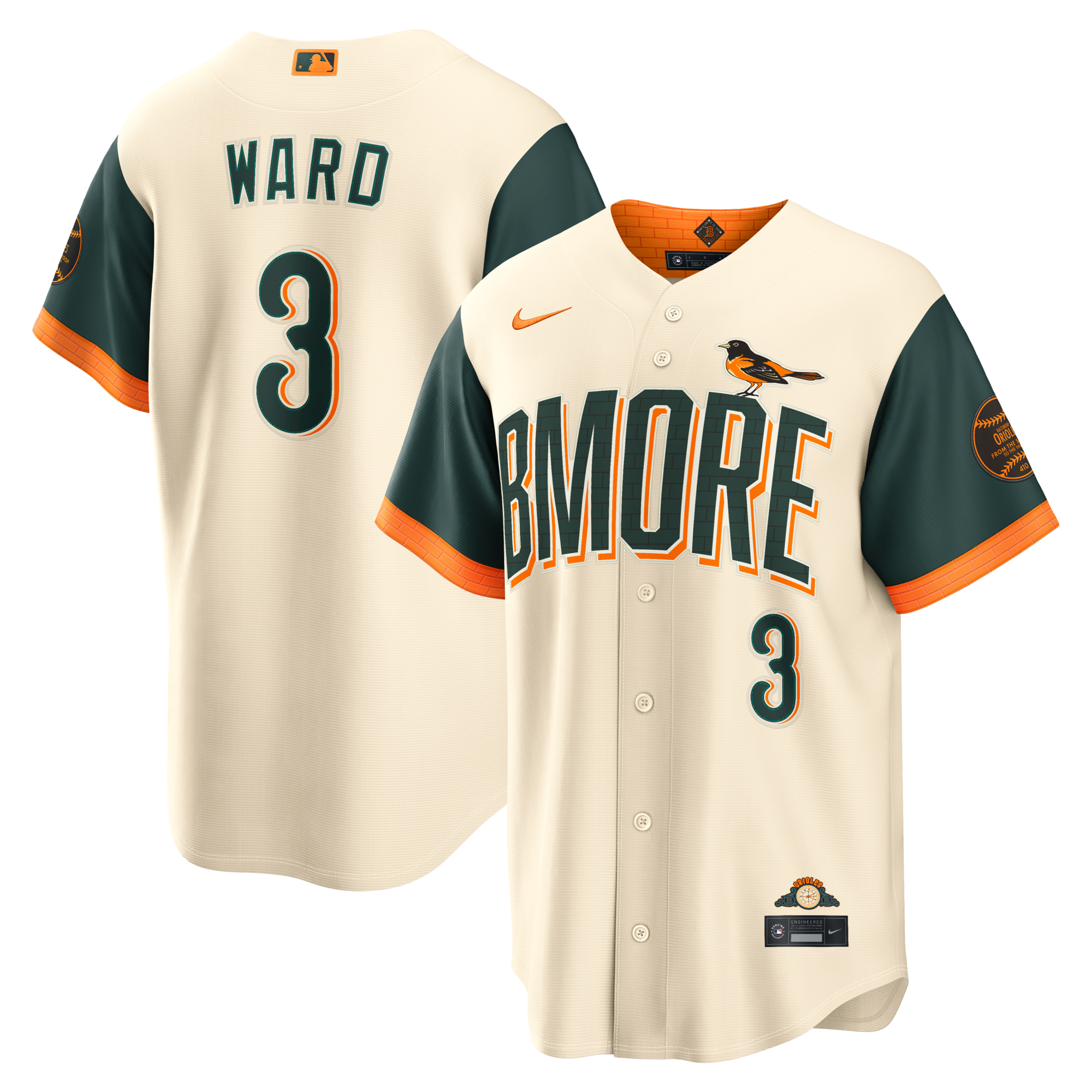 Baltimore Orioles Taylor Ward Nike Cream 2026 City Connect Stadium Jersey