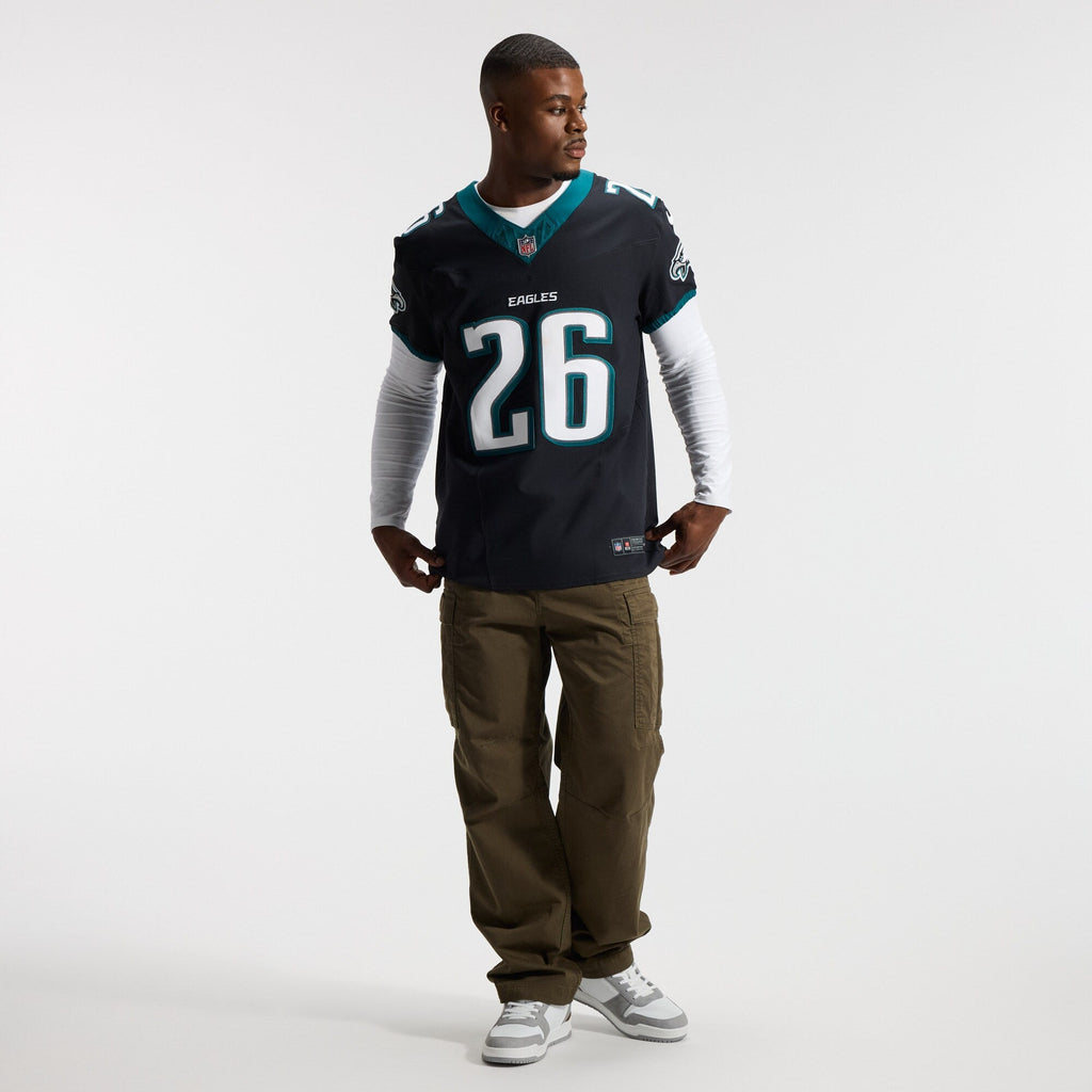 Philadelphia Eagles Saquon Barkley Nike Black Alternate Vapor F.U.S.E. Elite Jersey
