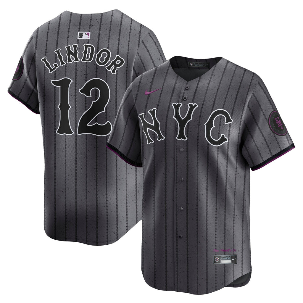 New York Mets Francisco Lindor Nike Gray City Connect Limited Player Jersey