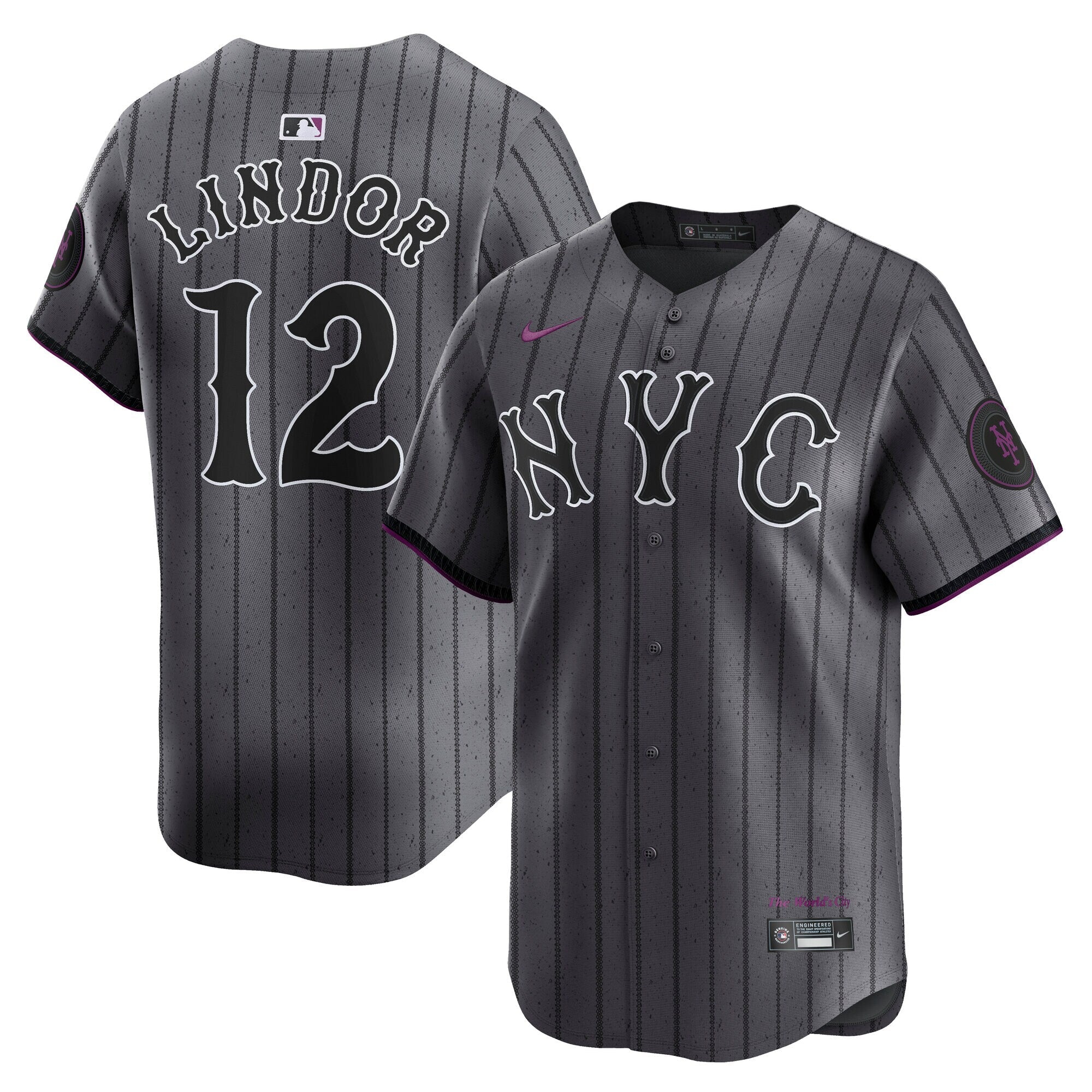 New York Mets Francisco Lindor Nike Gray City Connect Limited Player Jersey