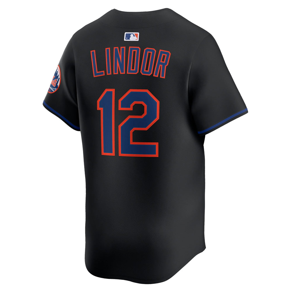 New York Mets Francisco Lindor Nike Black Alternate Limited Jersey