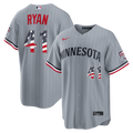 Fourth of July Minnesota Twins Joe Ryan Nike Gray USA 250 Stadium Jersey