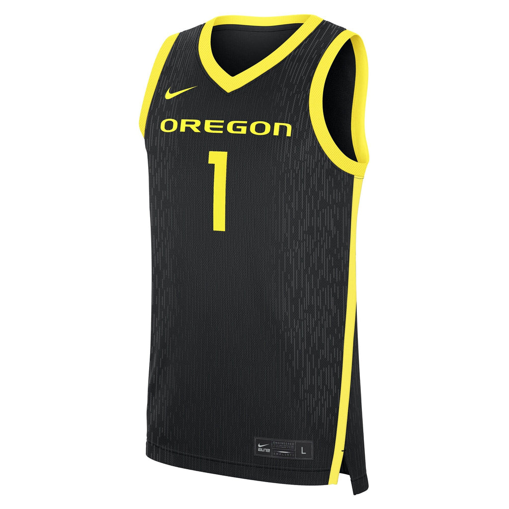 Nike #1 Black Oregon Ducks Alternate Replica Jersey