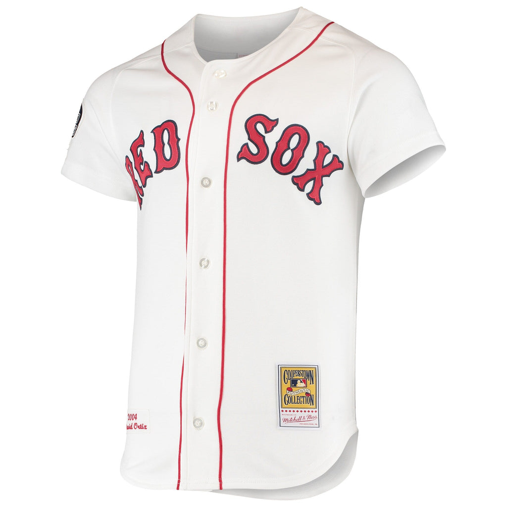 Boston Red Sox David Ortiz Mitchell & Ness White 2004 Cooperstown Collection Home Authentic Jersey