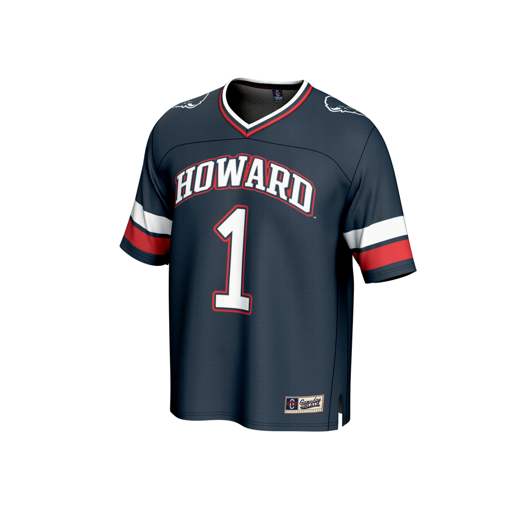 GameDay Greats #1 Navy Howard Bison Collegiate Football Fashion Jersey