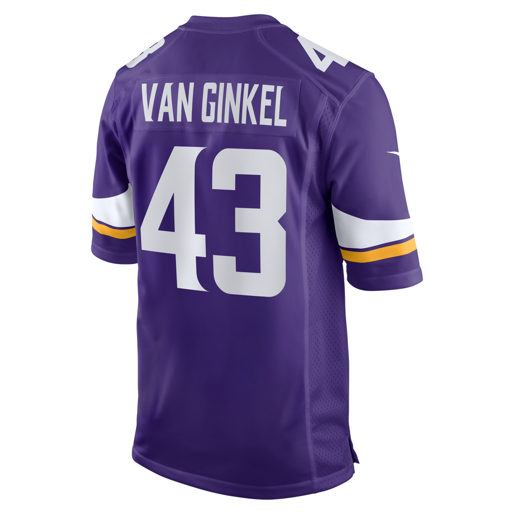 Minnesota Vikings Andrew Van Ginkel Nike Purple Team Game Jersey