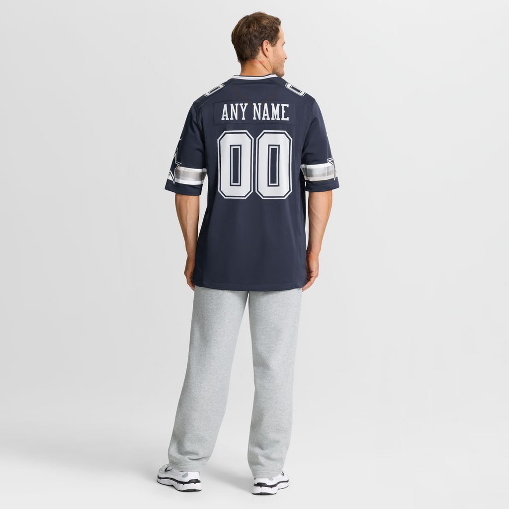 Dallas Cowboys Nike Navy Custom Game Jersey