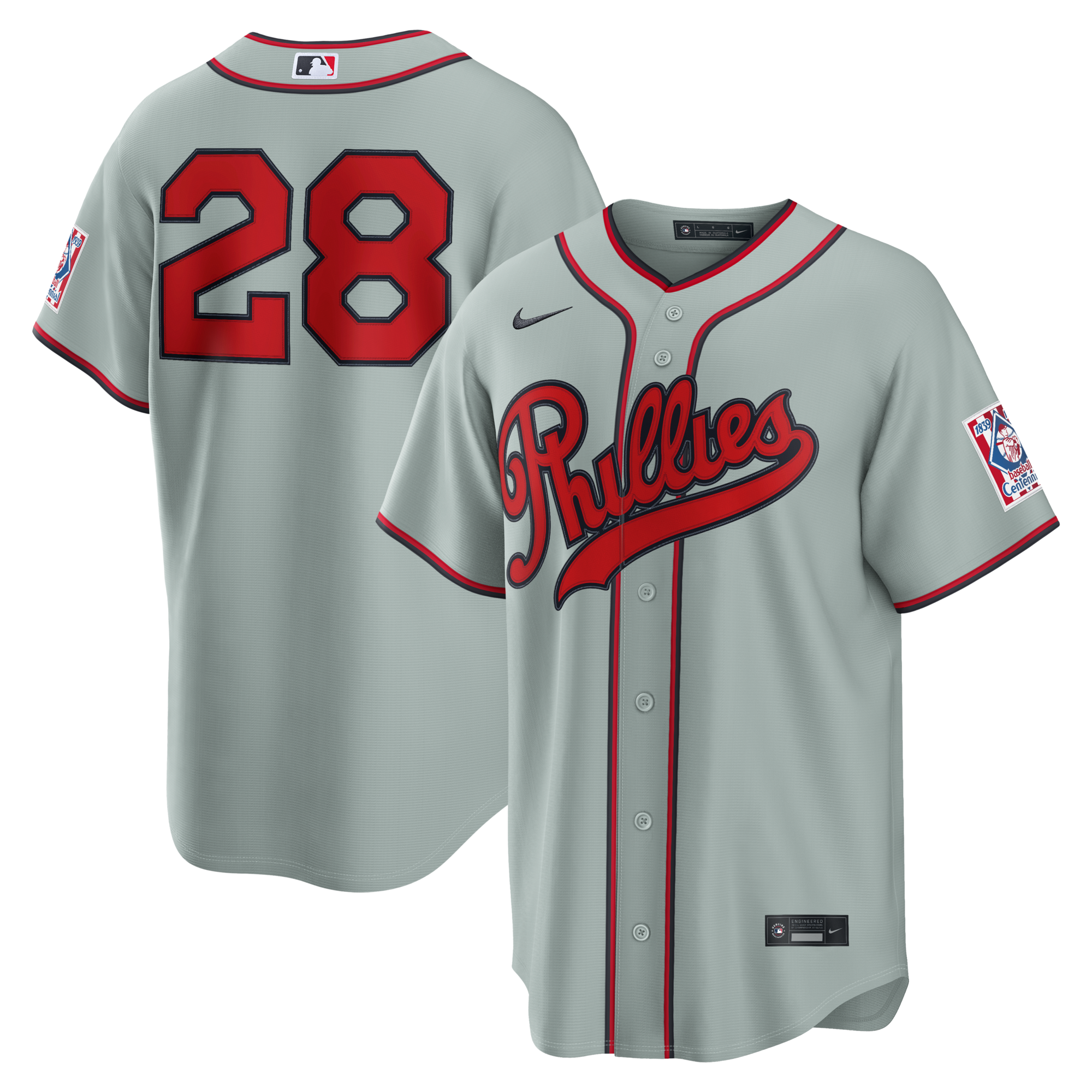 Philadelphia Phillies Alec Bohm Nike Gray 2026 Field of Dreams Stadium Jersey